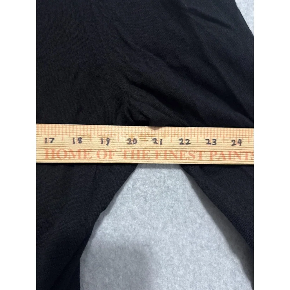 Banana Republic Sweater Mens XL Black Merino Wool Quarter Zip‎ Mock Neck HOLE